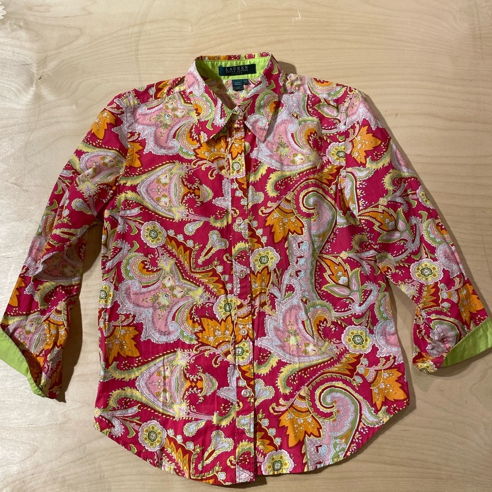 Lauren Ralph Lauren Button Up Shirt P/S (JR) - Picture 5 of 14